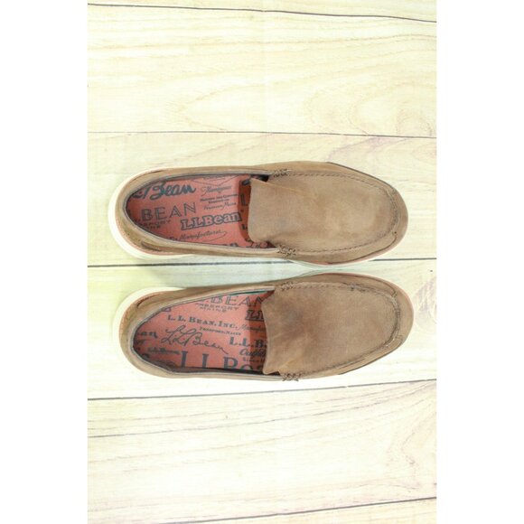 LL Bean Kennebec Men's Brown Leather Slip On Anti Odor Casual Shoes Size 8 M - Picture 7 of 9